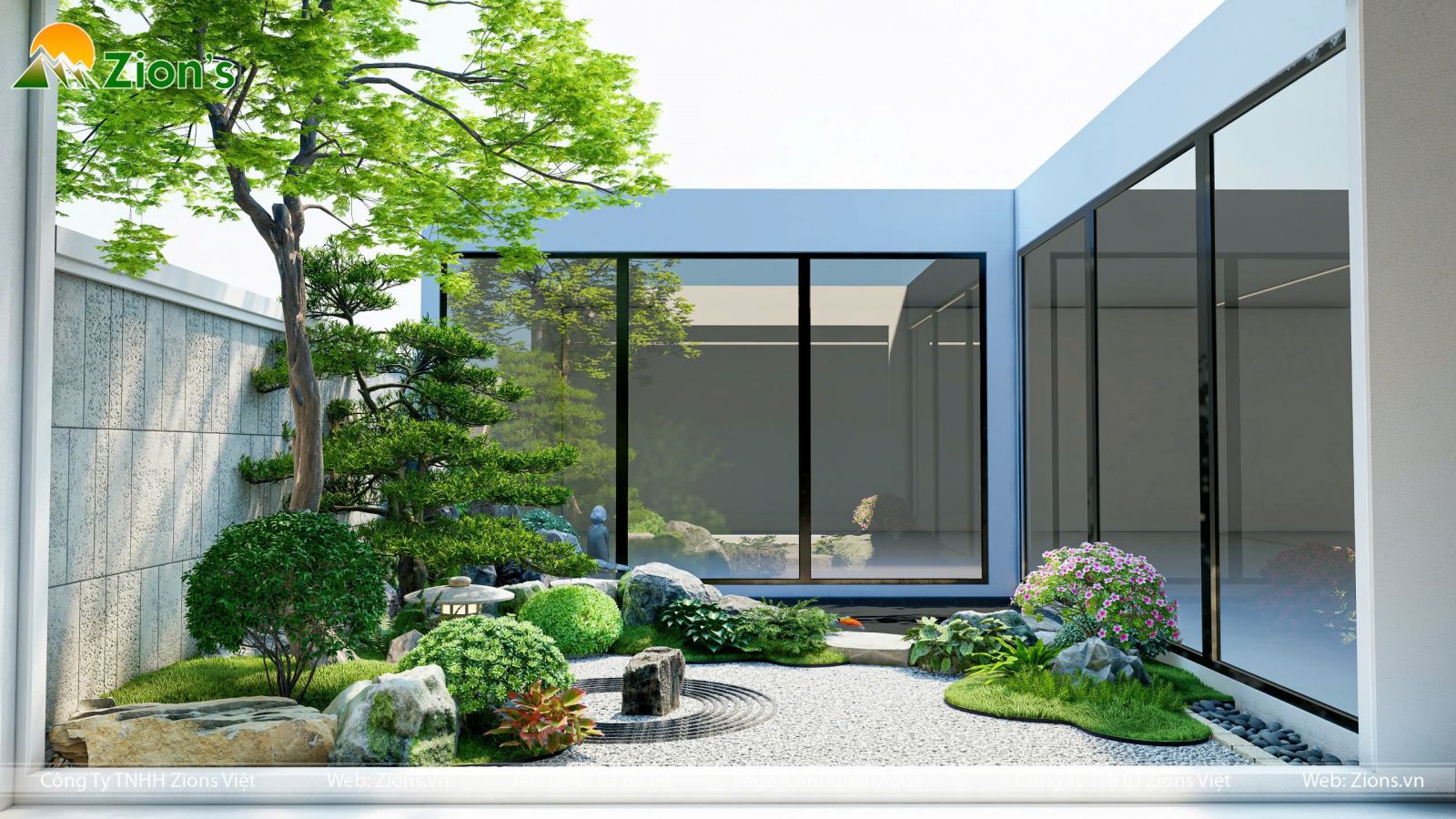Thiết kế sân vườn Nhật Bản tại Ba Vì | Design by Zions